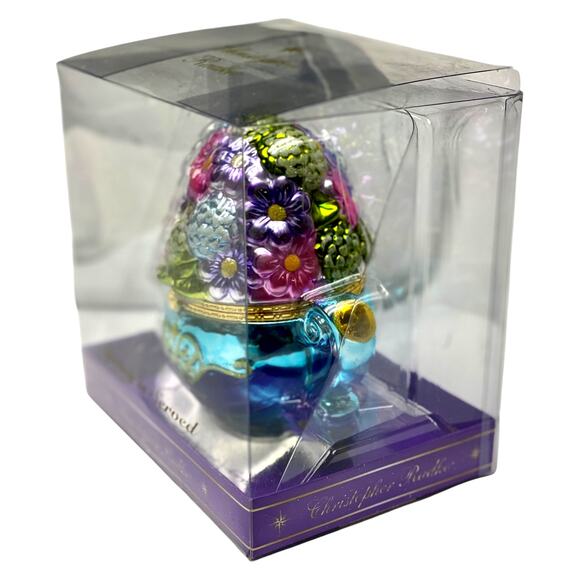 Christopher Radko 6" Hinged Porcelain Trinket Teapot 2006 Spring Bouquet MIB - Picture 14 of 15